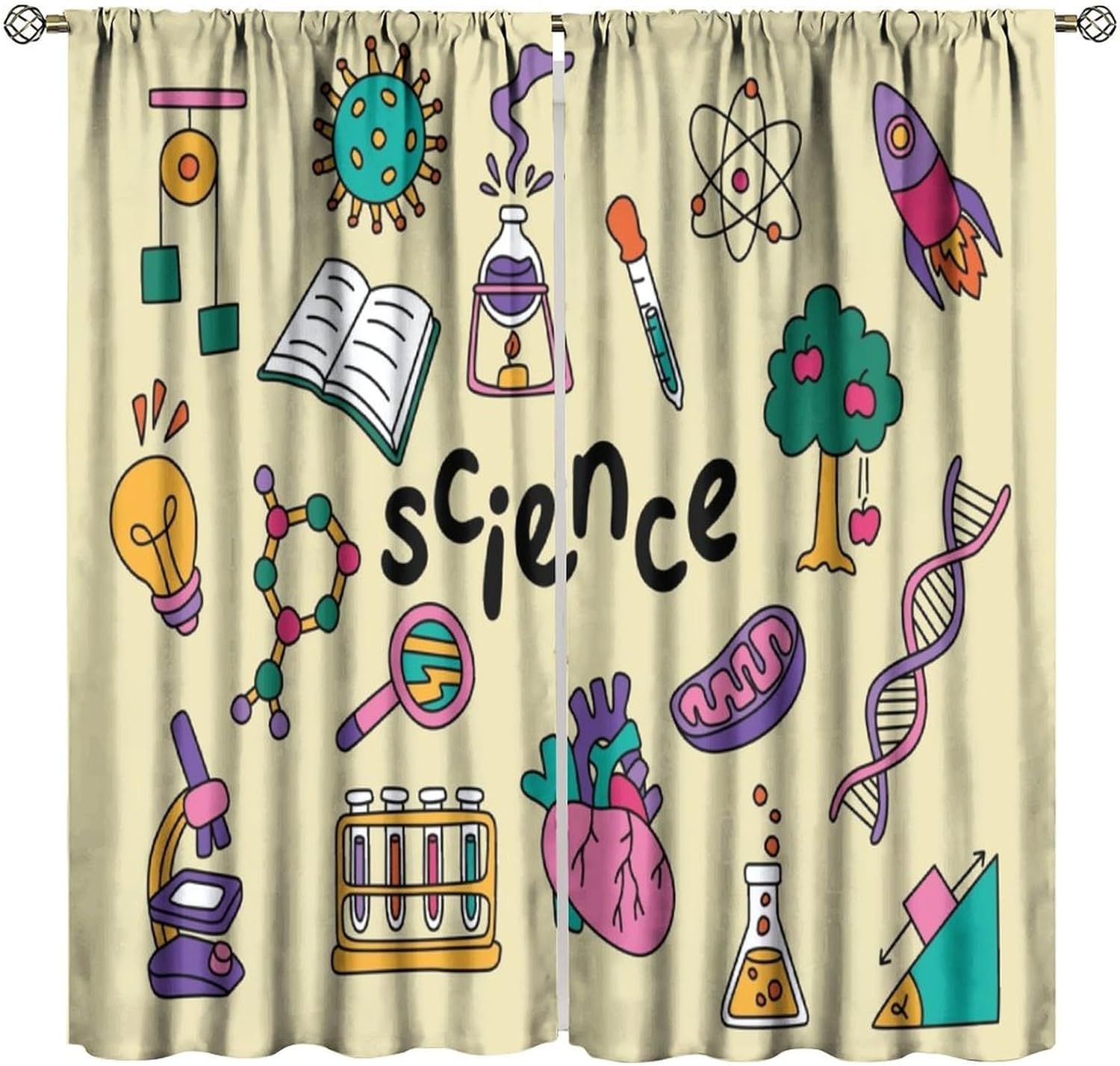 Rideaux sur le thème scientifi - Science Nursery avis et prix