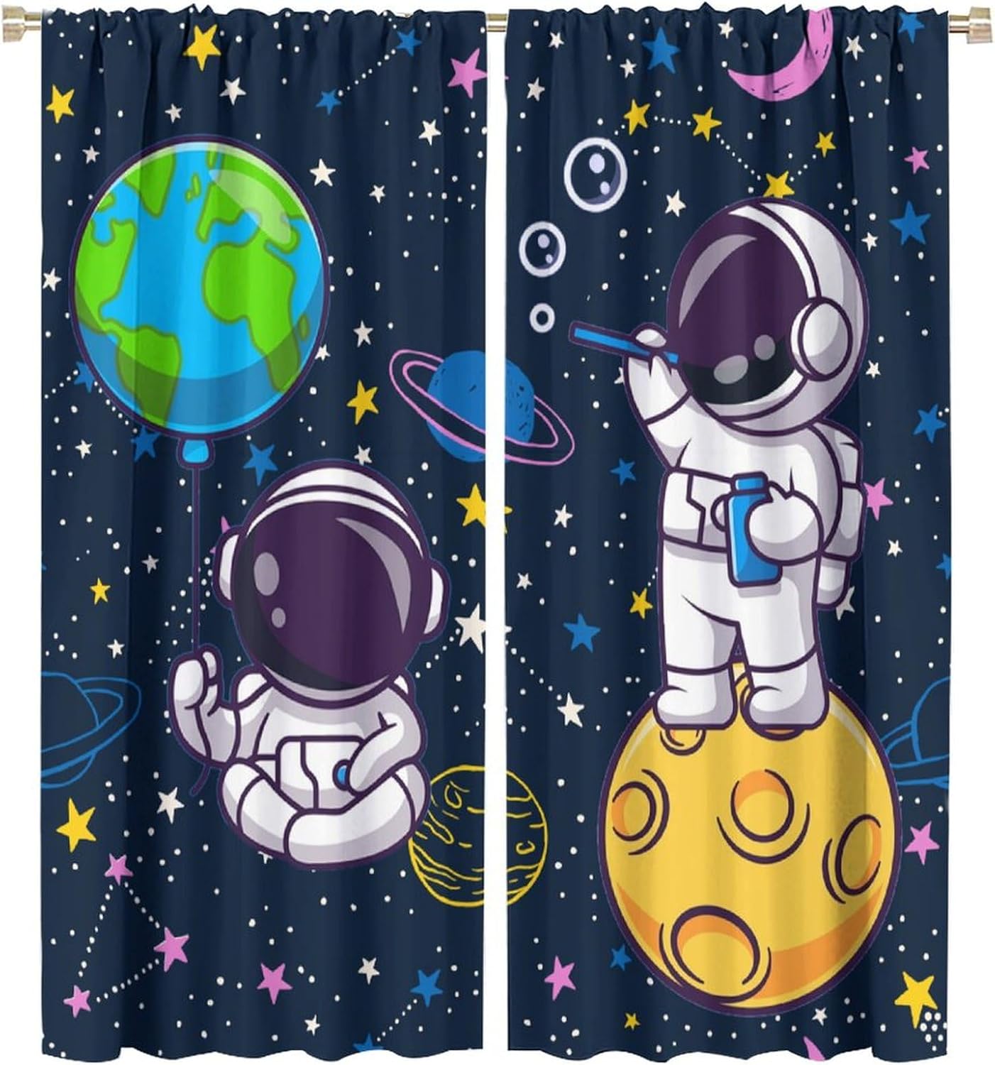 Rideau Galaxie Astronaute Espa - Science Nursery avis et prix