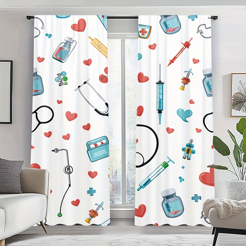 Rideaux à motifs médicaux esth - Science Nursery avis et prix